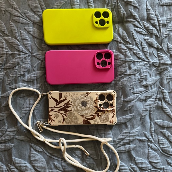 Other - Yellow, Pink, and Floral Phone Case Bundle - iphone 15 pro max